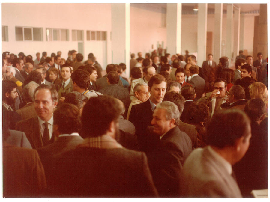 En la inauguración de la rotativa de IDEAL. Diciembre 1985 