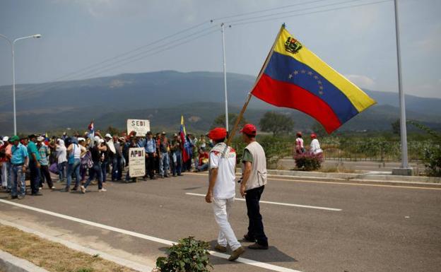 Paso fronterizo entre Venezuela y Colombia.