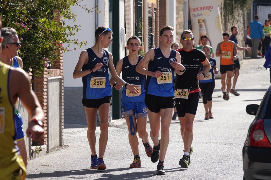 El Valle de Lecrín acoge una modesta carrera con 350 participantes entre corredores absolutos, senderistas y chiquillos