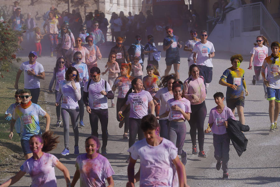 Han sido muchas las familias con niños que se han animado así a empezar el Día de Andalucía corriendo entre polvos de colores. En total, más de 4.000 personas