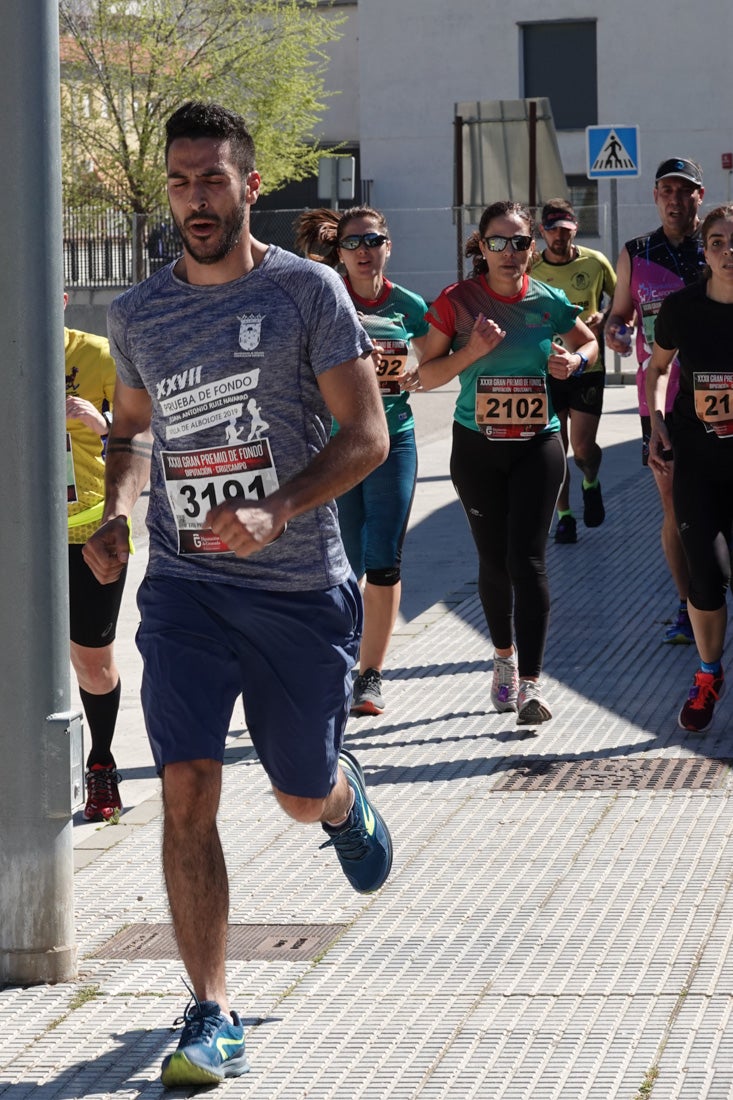 El reguero de atletas es amplio. Las piernas pesan en algunos momentos pero el objetivo de llegar a meta se mantiene. Si has participado en la carrera de fondo de Loja, prueba suerte a ver si te hemos retratado a lo largo del recorrido.