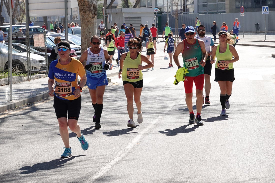 El reguero de atletas es amplio. Las piernas pesan en algunos momentos pero el objetivo de llegar a meta se mantiene. Si has participado en la carrera de fondo de Loja, prueba suerte a ver si te hemos retratado a lo largo del recorrido.