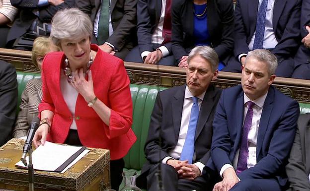 May, durante su intervención en el Parlamento británico. 