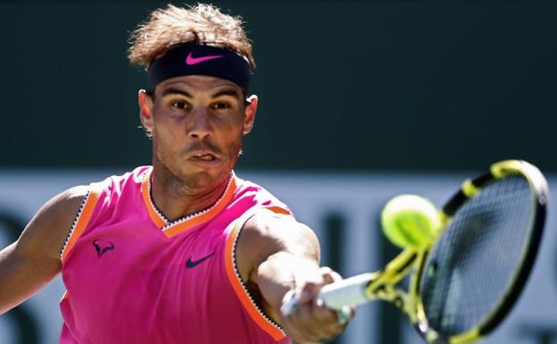 Rafa Nadal, durante su partido ante Krajinovic.