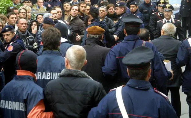 Operación de la policía italiana contra la Mafia de Palermo