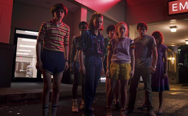 Parte del reparto de 'Stanger Things'.