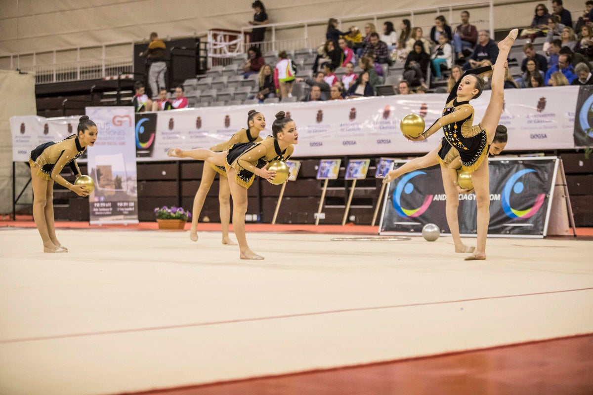El Circuito Andaluz de gimnasia rítmica para la categoría de promesas se está celebrando en el Palacio de los Deportes. Más de dos mil niñas de toda la comunidad autónoma están poniendo sobre el tapiz todo lo aprendido y ensayado a lo largo del curso. 