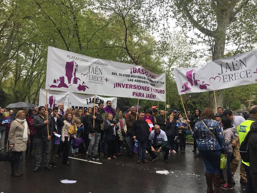 Seis organizaciones jienenses marchan junto a casi un centenar de colectivos de 23 provincias en una manifestación en Madrid