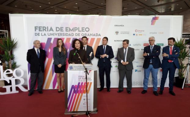 Pilara Aranda durante su intervención este martes en la feria de empleo