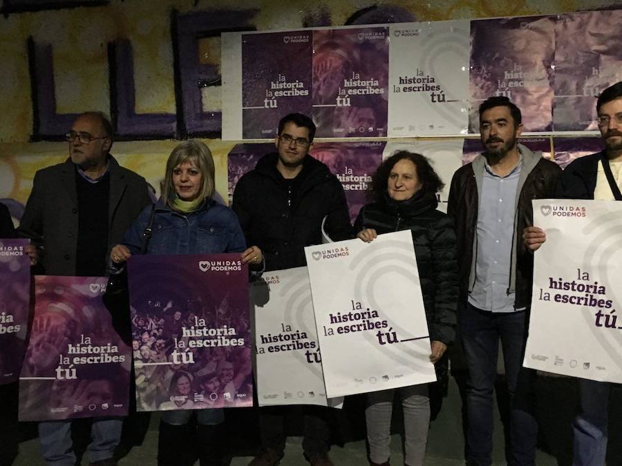 Unidas Podemos inicia la campaña en Peñamefécit poniendo «al mismo nivel a las tres derechas y al PSOE»