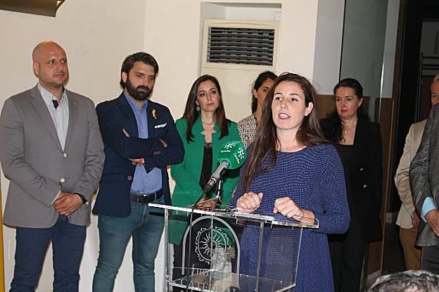 La número uno al Congreso durante su intervención, ayer. 