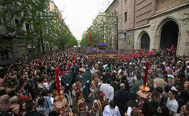 Los Gitanos, ayer por la tarde en Gran Vía.