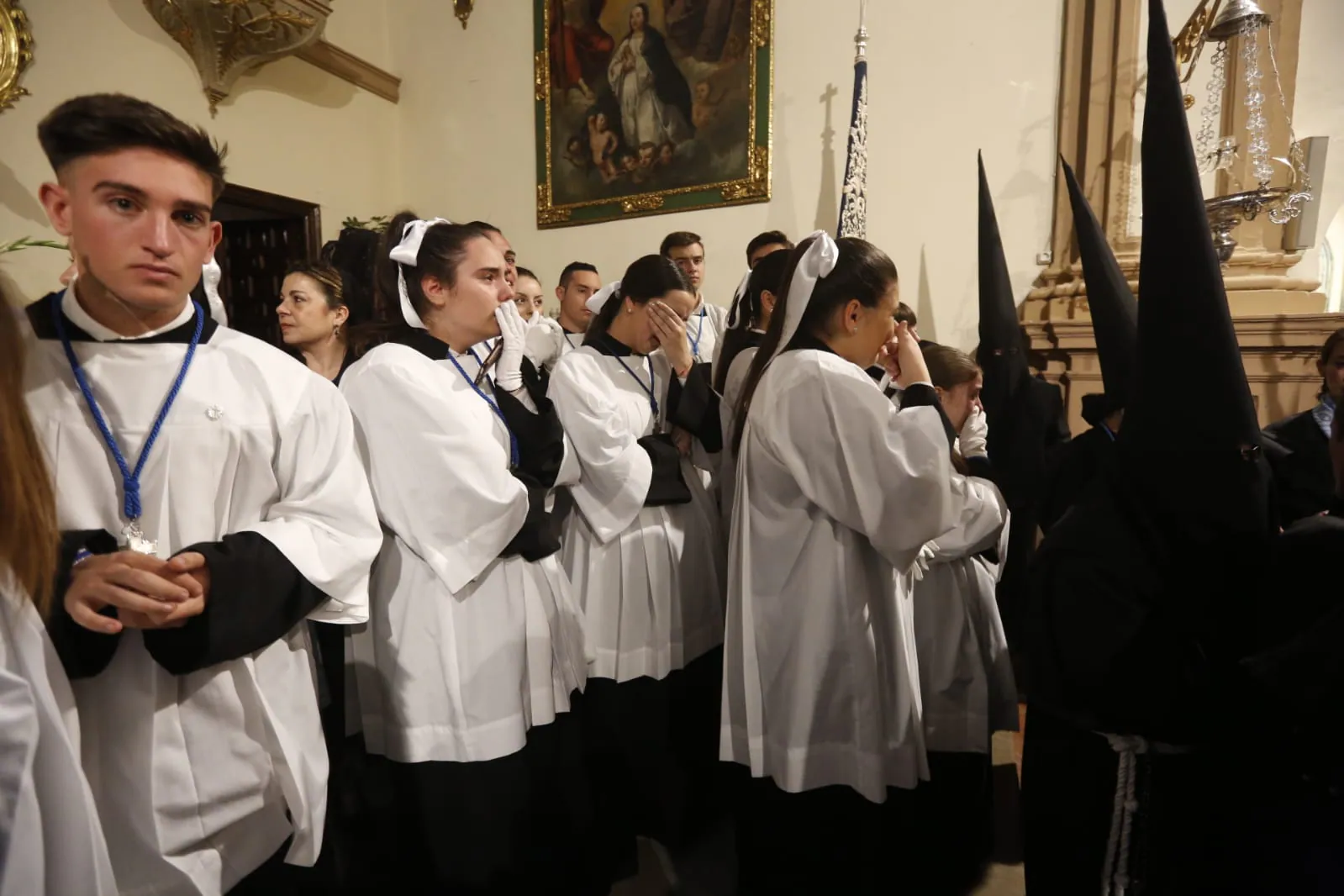 La Concha se queda en su templo por temor a la lluvia