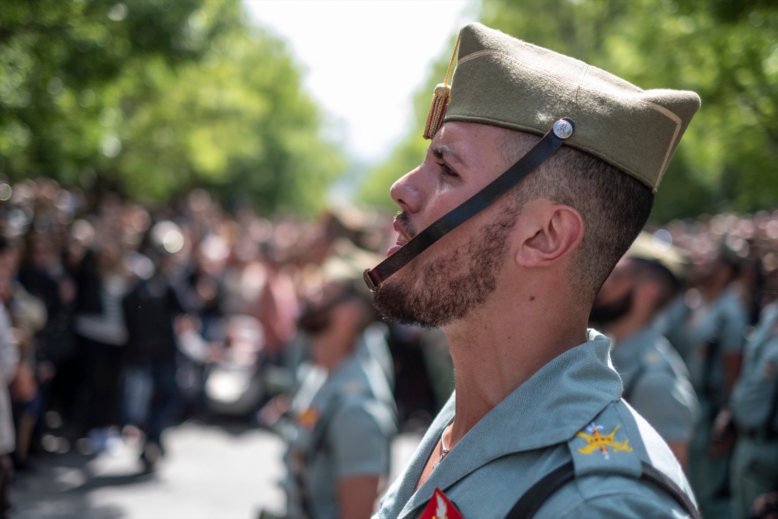 Los legionarios estarán esta tarde tras la cruz de guía de la cofradía de los Ferroviarios