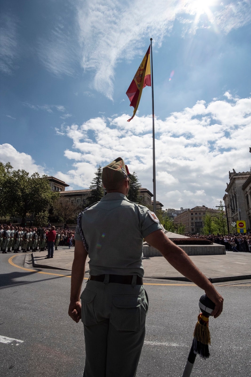 Los legionarios estarán esta tarde tras la cruz de guía de la cofradía de los Ferroviarios