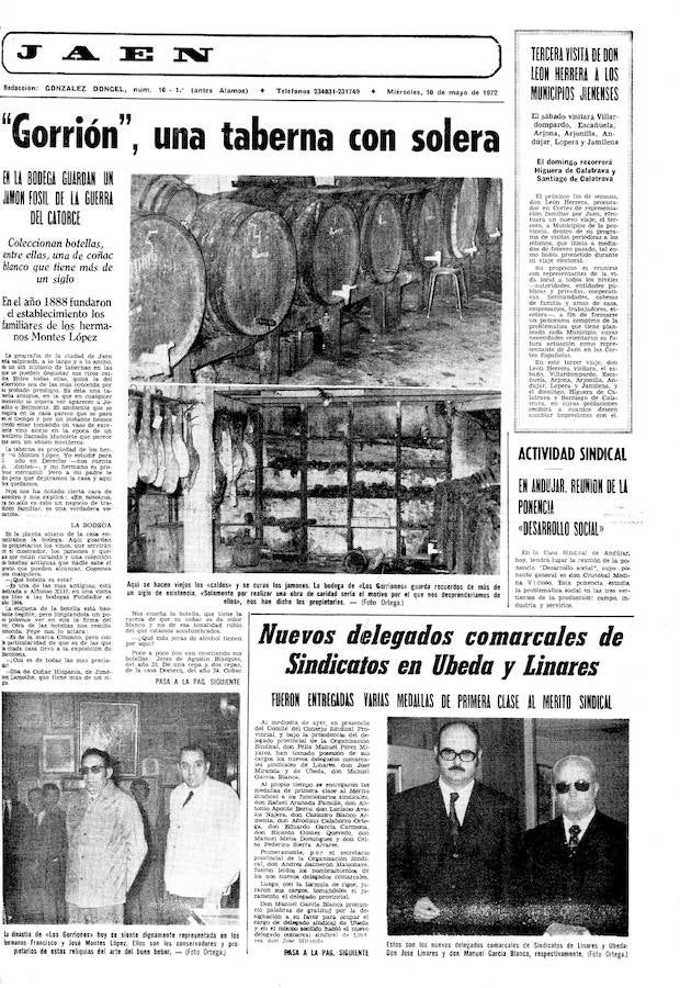 10 de juni de 1972. Un clásico: Taberna El Gorrión..