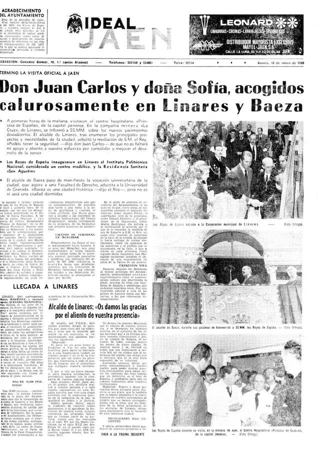 10 de octubre de 1980. Primera visita Reyes Juan Carlos y Sofía.