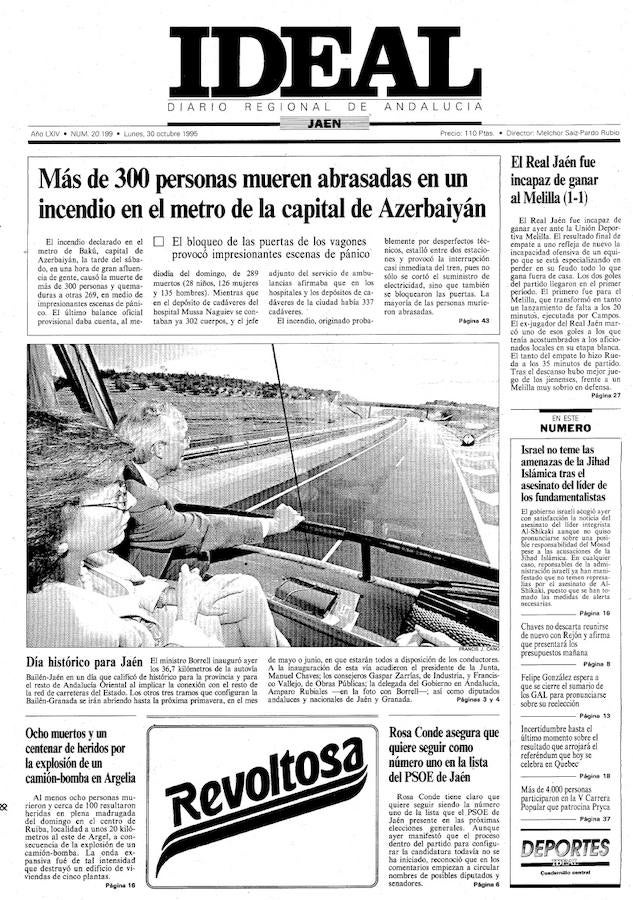 30 de octubre de 1995. Inauguración de la A-44.