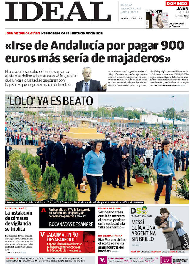 13 de junio de 2010. Beatificación de 'Lolo'.