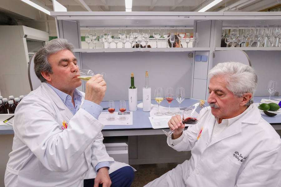 Catadores expertos analizan la calidad de aceites, vinos, frutas y hortalizas, ginebras, pan...  Puedes leer el reportaje completo aquí