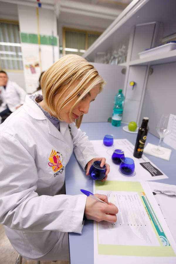 Catadores expertos analizan la calidad de aceites, vinos, frutas y hortalizas, ginebras, pan...  Puedes leer el reportaje completo aquí