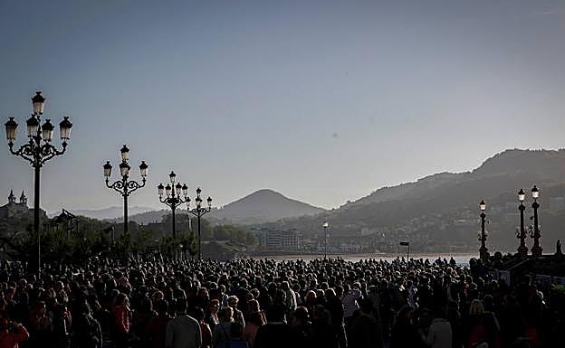 Cocentración celebrada el lunes en San Sebastián en repulsa por la muerte del menor.