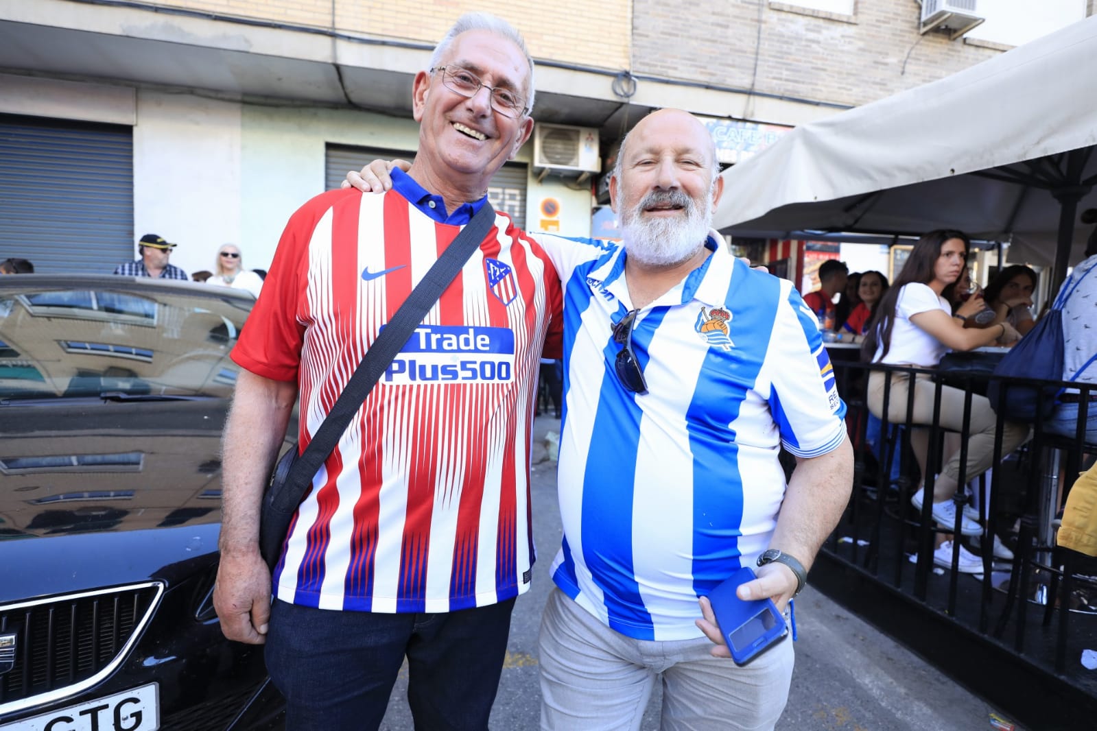 Este es el ambiente previo al encuentro entre el Atlético de Madrid y la Real Sociedad
