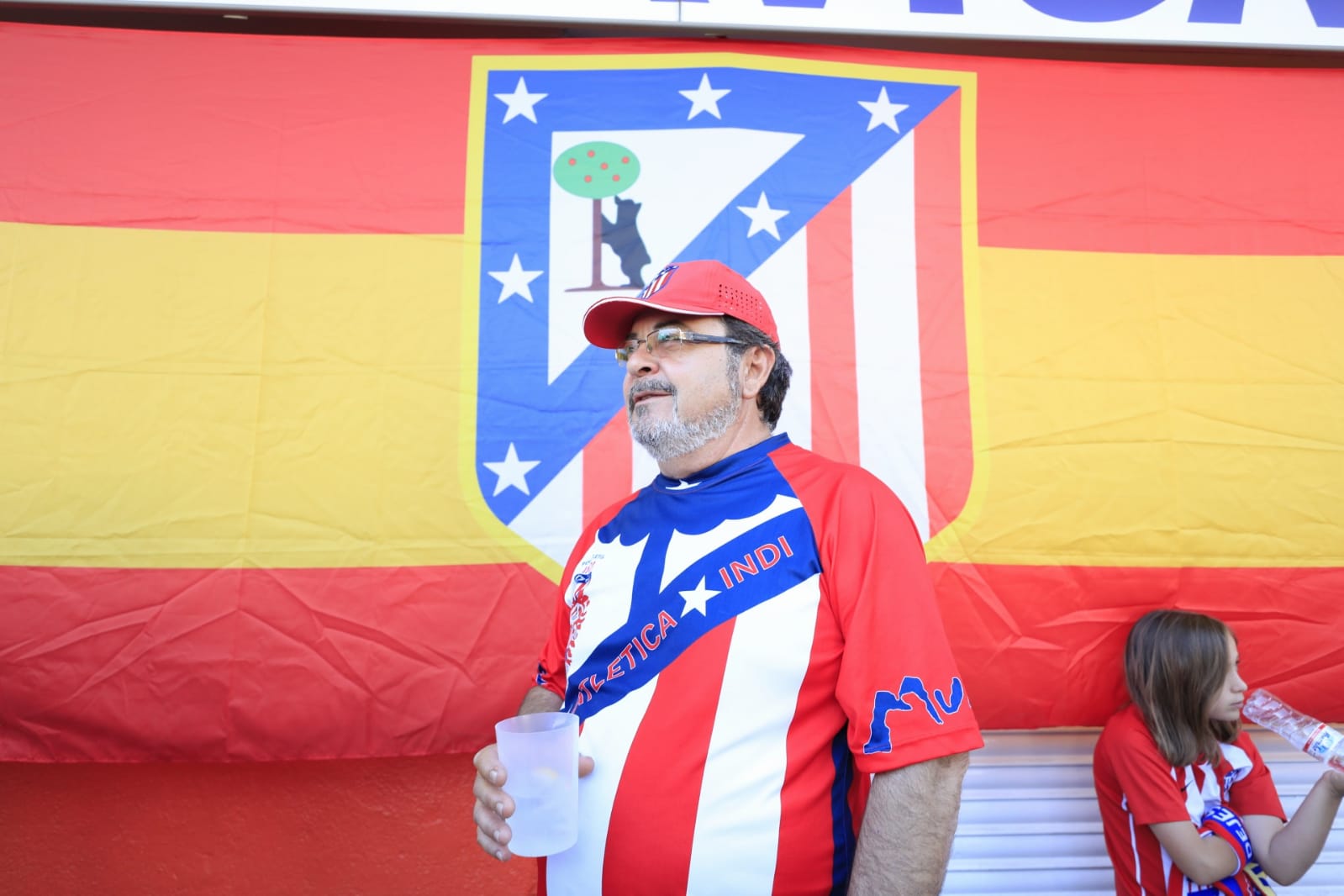 Este es el ambiente previo al encuentro entre el Atlético de Madrid y la Real Sociedad
