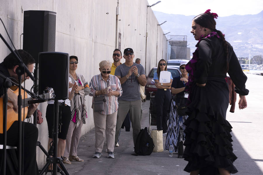 Algunos cruceristas han ido a las playas de Motril y otros, han disfrutado de un espectáculo flamenco a pie de barco