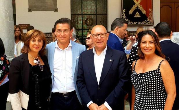 Luis Salvador, candidato de Ciudadanos, en el acto de Cáritas Castrenses.