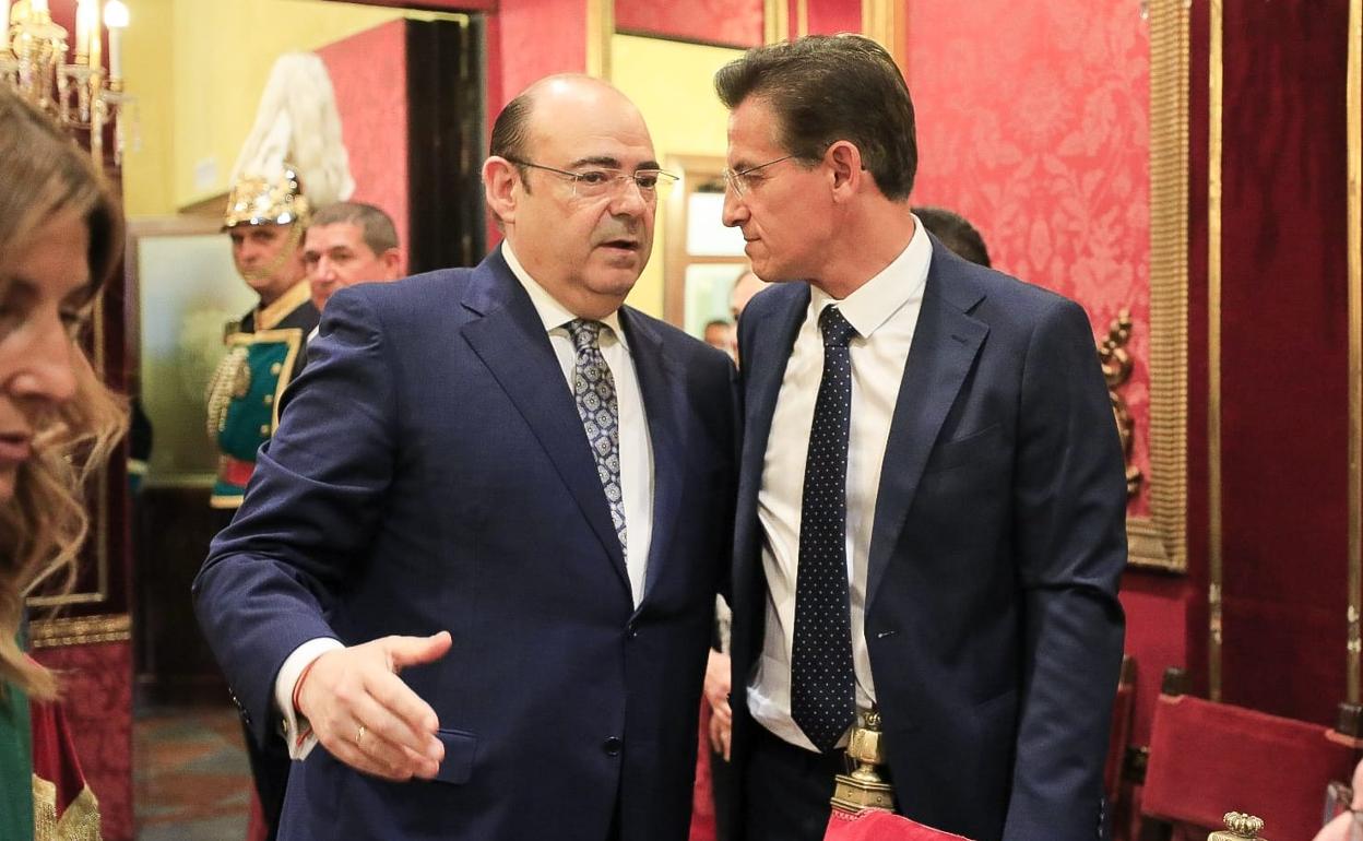 Sebastián Pérez y Luis Salvador, el sábado pasado