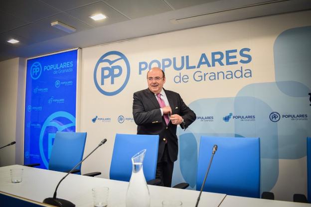 El presidente provincial del Partido Popular, Sebastián Pérez, ayer.