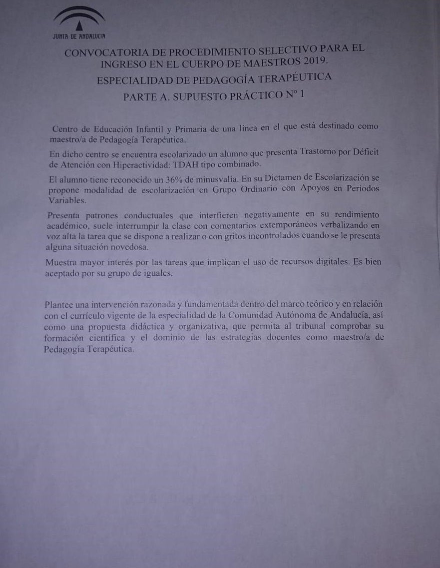 Supuesto práctico 1 del examen de este viernes.