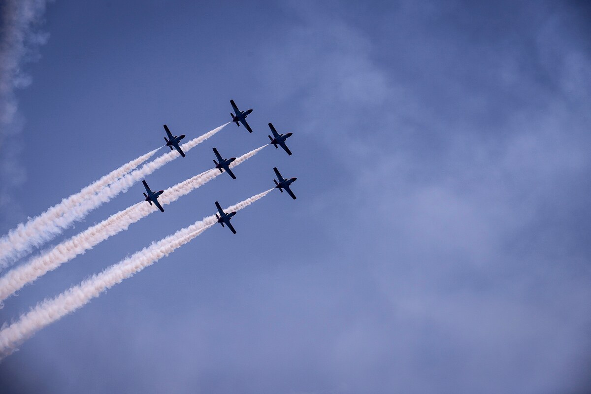 Treinta aeronaves han realizado diferentes acrobacias en este espectáculo, que ha celebrado este domingo su catorce edición