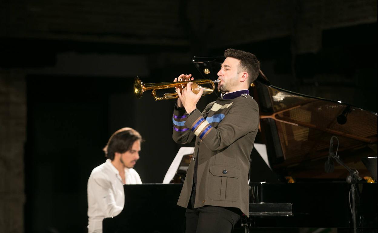 Manuel Blanco, durante su actuación.