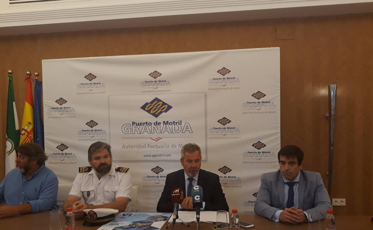 José García Fuentes, presidente del puerto, durante la rueda de prensa de la presentación de la jornada de actividades.