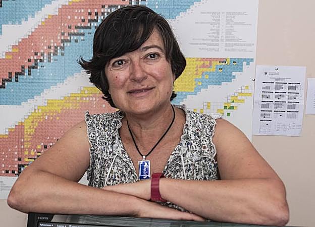 Inmaculada Domínguez en su despacho de la Universidad de Granada