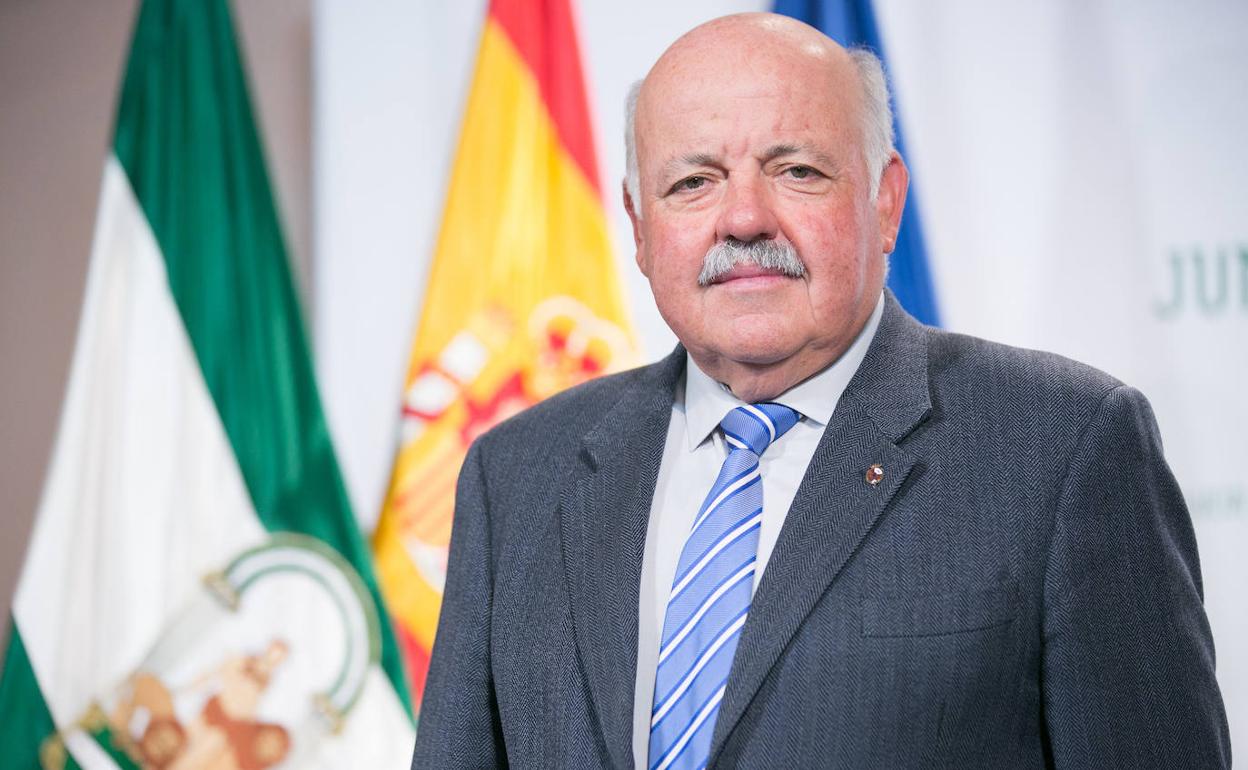 El consejero de Salud y Familias, Jesús Aguirre 