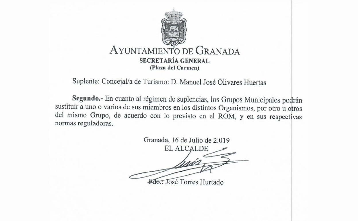 Ayuntamiento de Granada: Torres Hurtado vuelve a ser alcalde por unos minutos