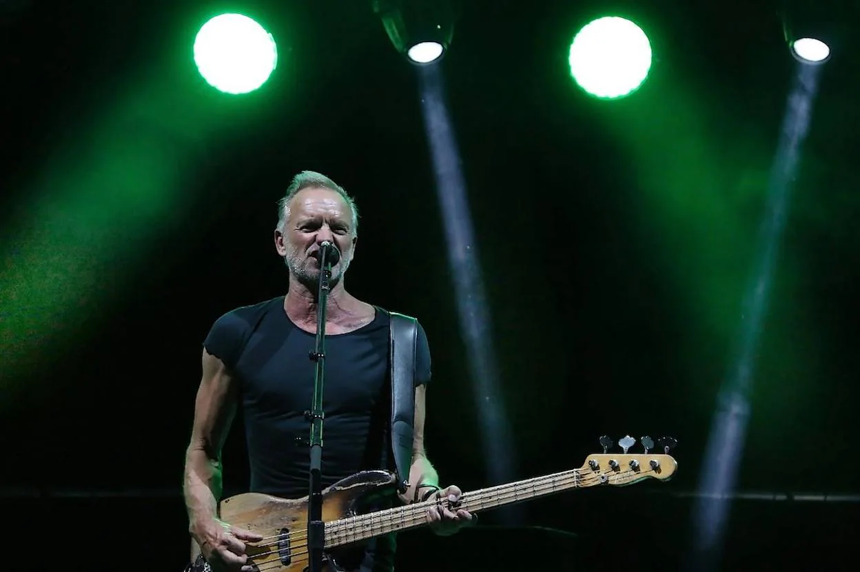 Sting anoche en un momento de su concierto en Úbeda.