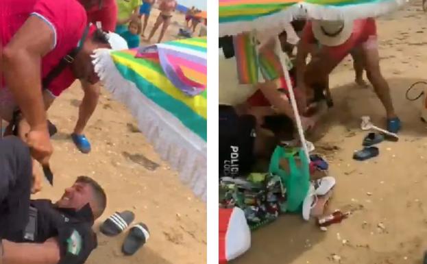 Apuñalamiento a un policía | Un vendedor ilegal le asesta tres puñaladas en plena playa de Punta Umbría