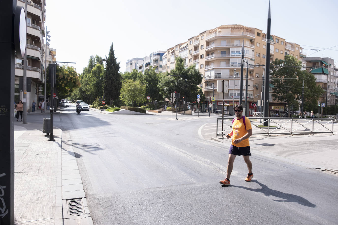 En la Avenida de la Constitución los pasos de peatones también están desaaprecidos.
