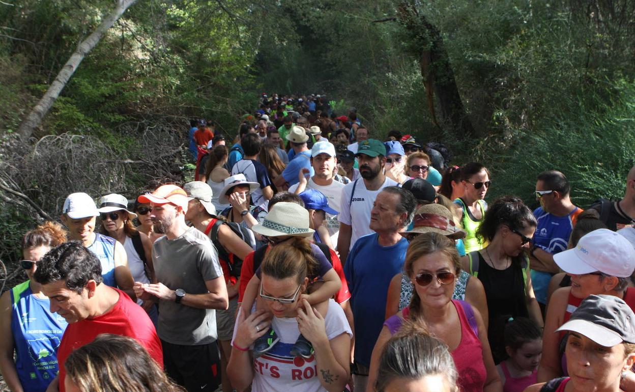 Marcha anterior, en agosto de 2017, para reivindicar la recuperación de Los Cañones. 