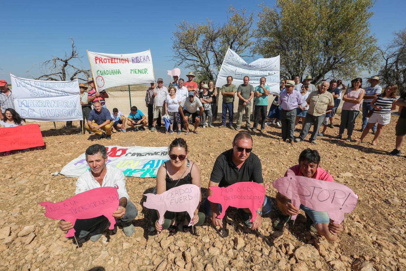 En las últimas semanas ha habido protestas de vecinos en el municipio de Zújar, donde están instalando una granja porcina junto a invernaderos 