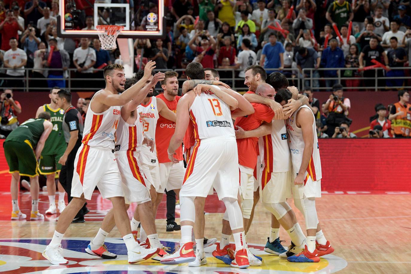 La celebración de España, en imágenes, tras meterse en la final del Mundial.