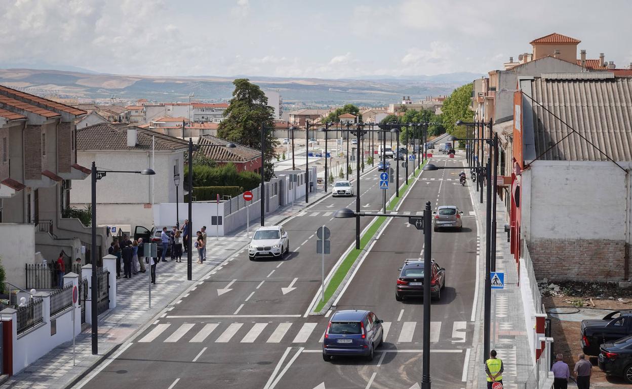 Inauguración de la vía de acceso principal a Maracena, Camino Nuevo, por la que vuelven a circular los coches