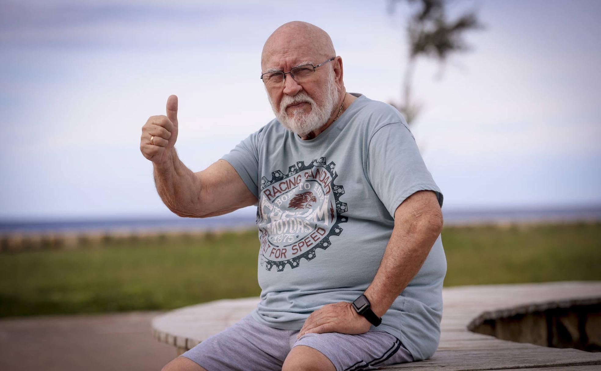 Rafael Pérez del Pulgar, con vistas a Salobreña. 