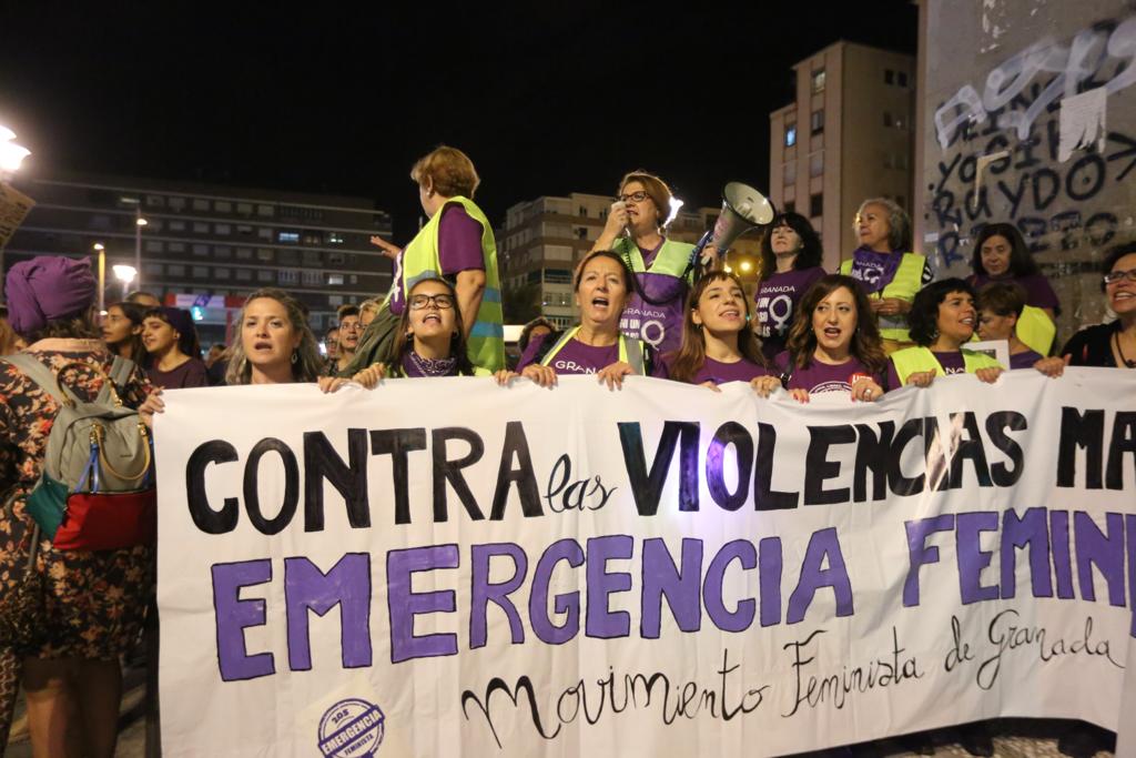 Miles de personas convierten el Centro de la ciudad en violeta con una movilización para exigir seguridad «al volver a casa» y acabar con las muertes por violencia de género 