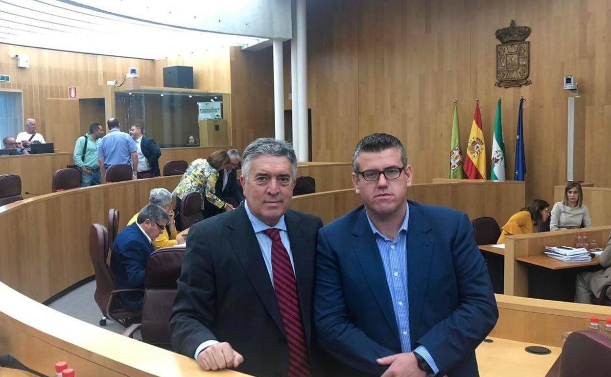 Francisco Rodríguez Ríos y Fran Martín (Cs), en la Diputación de Granada. 