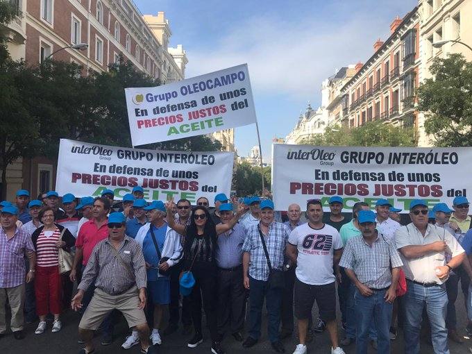 Así se está viviendo la manifestación por los precios del aceite